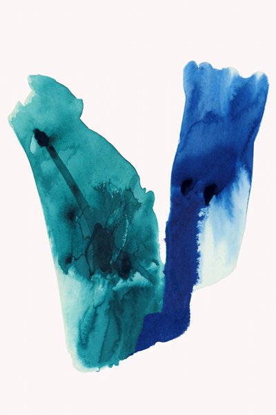 Fluid Blue Teal Abstract by cartissi