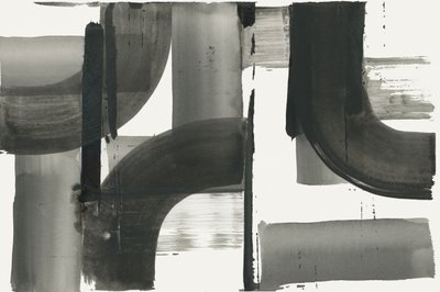Fluid Grayscale Abstract by cartissi