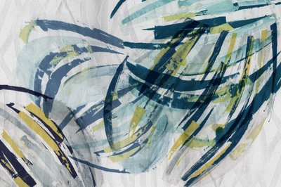 Fluid Teal Yellow Abstraction by cartissi
