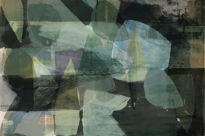 Green Blue Layered Forms by cartissi