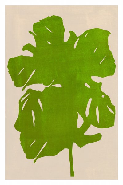 Green Monstera Silhouette by cartissi