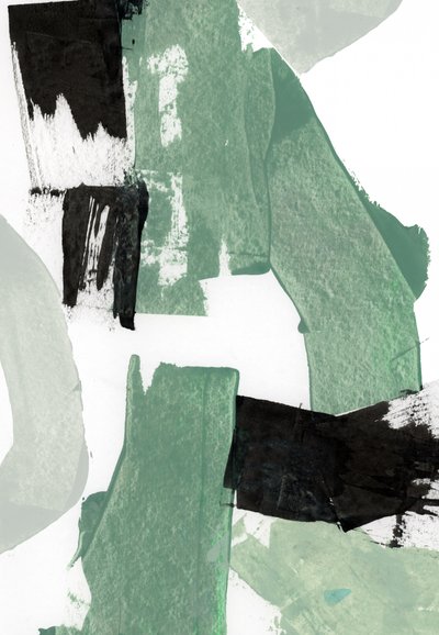 Modern Green Abstract Shapes by cartissi