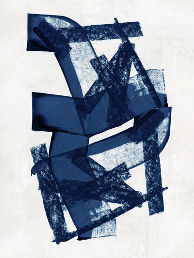 Modern Indigo Brushstrokes by cartissi