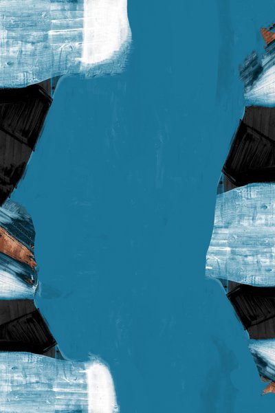Modern Teal Shapes by cartissi
