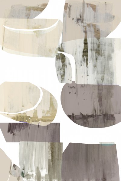 Muted Organic Abstract Shapes by cartissi