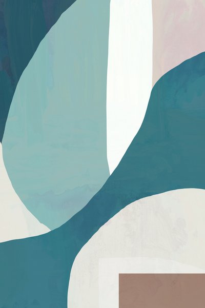 Organic Teal Forms by cartissi