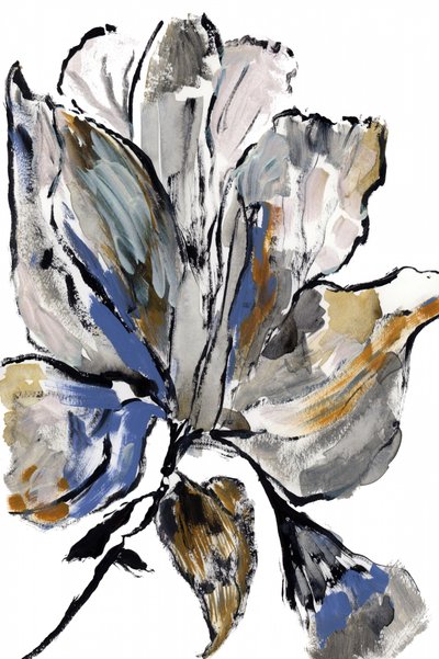 Painterly Blue Flower by cartissi