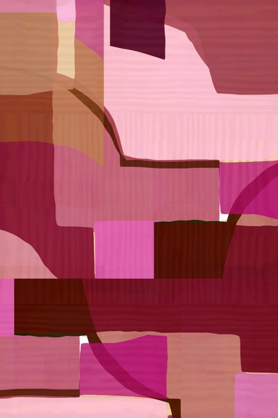 Pink and Brown Abstract by cartissi