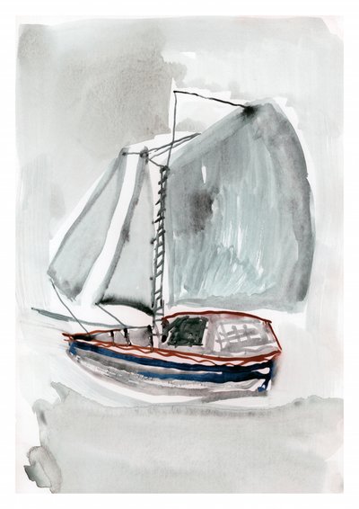 Serene Sailboat Afloat by cartissi