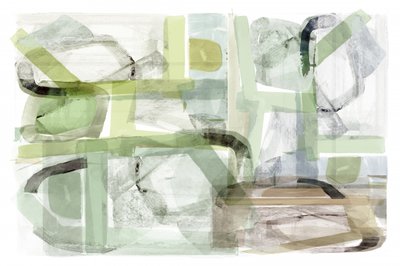 Soft Green Abstract Shapes by cartissi