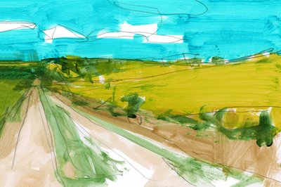 Vibrant Countryside Path by cartissi