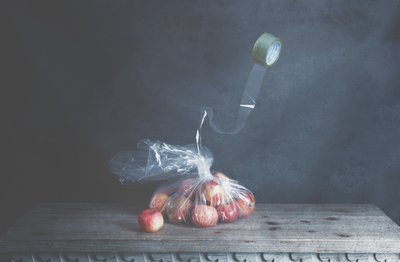 Apples and Suspended Tape by chenyi wang