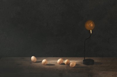 Golden Lamp and Eggs by chenyi wang