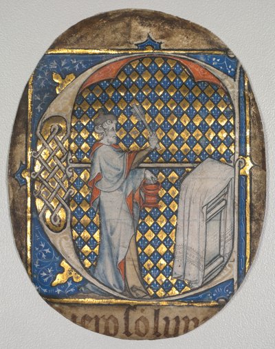 Fragment from a Lectern Bible: Initial E[t fecit Josias] with Josiah Aspersing the Altar by circle of Master Honoré