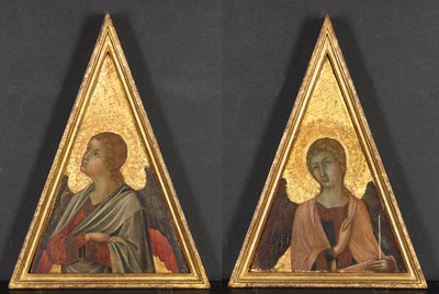 Pinnacle with Angel (pair) by circle of Niccolò di Segna