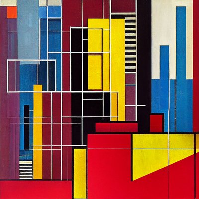 Abstract Colorful Boston City View by F. Abderrahim