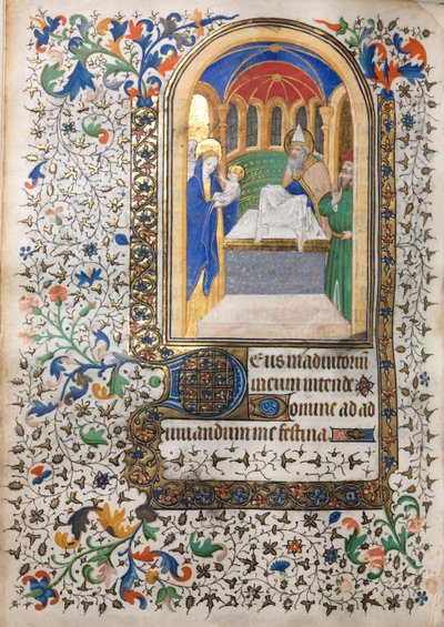 Book of Hours: Presentation at the Temple by follower of Boucicaut Master