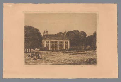 View from a Meadow on Waterland Estate by jonkheer Barthold Willem Floris van Riemsdijk