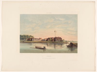 Fort Zeelandia in Paramaribo. Suriname. View of Fort Zeelandia in Paramaribo by jonkheer Jacob Eduard van Heemskerck