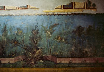 Fresco Depicting a Garden with Trees and Birds, from the House of Livia on Palatine Hill, Rome, Italy, Roman Civilization by Unbekannt Unbekannt
