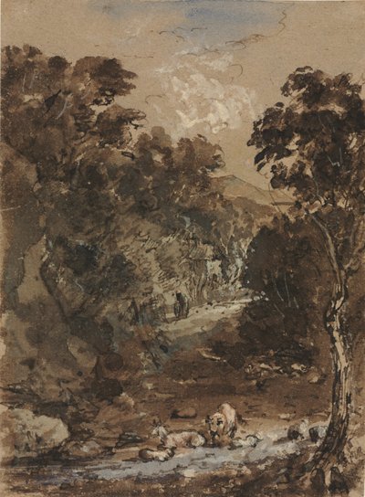 Landscape with Farm Animals by probably by the so called Premier Engraver