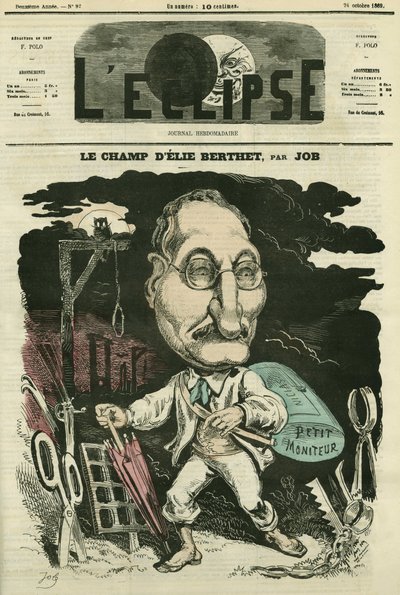 Elie Berthet, French man of letters. Cover in L