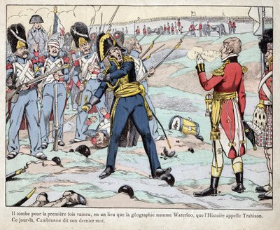 First Empire: representation of General Pierre Cambronne (1770-1842) pronouncing 