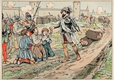 Henri IV Gives Money and Frees Peasants Who Tried to Introduce Food into Paris (Illustration from 