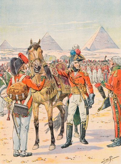 French Troops: 9th Half Battle Brigade in Egypt by pseudonym for Onfray de Breville Jacques Job