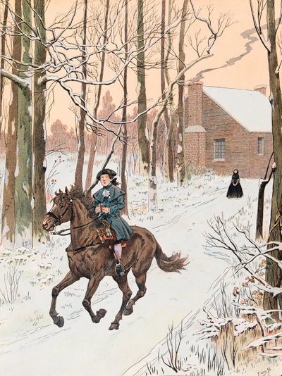 Young George Washington Leaving the Family Home in 1740 by pseudonym for Onfray de Breville Jacques Job