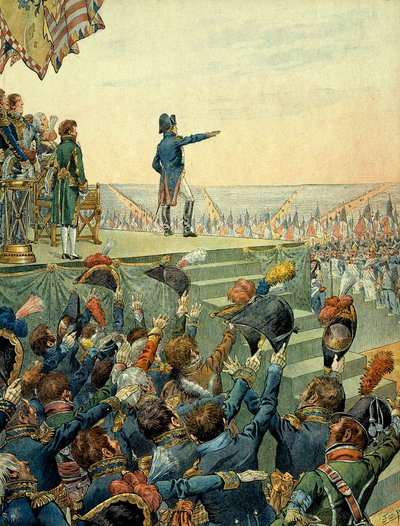 Napoleon I Bonaparte distributing the crosses of the Legion d