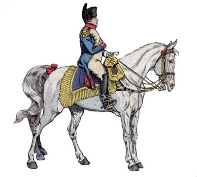 Napoleon on Horseback (1893) by pseudonym for Onfray de Breville Jacques Job