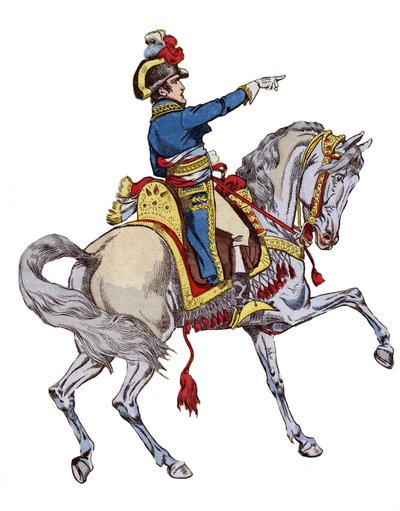 Napoleon on Horseback (1893) by pseudonym for Onfray de Breville Jacques Job
