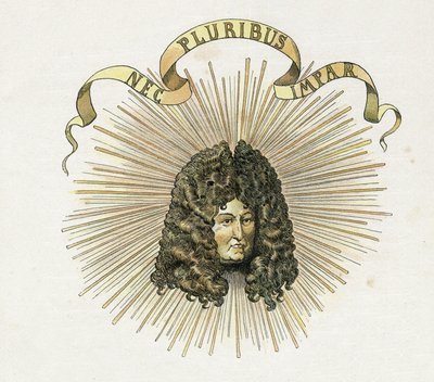 Portrait of King Louis XIV (1638-1715) with his motto in Latin 