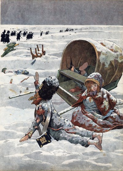 Scene of the history of France in toys: Episode of Russia