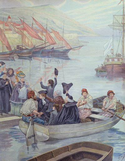 The Young Napoleon Leaves Corsica to Study on the Continent by pseudonym for Onfray de Breville Jacques Job