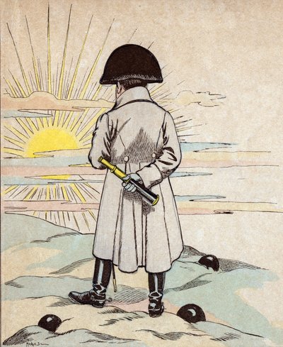 Portrait of Napoleon Bonaparte - lithograph by Job (Jacques Onfroy de Breville) from 