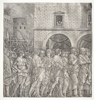 The Triumphs of Caesar: The Senators by school of Andrea Mantegna