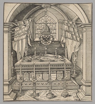 Gruftblatt, plate 24 from Historical Scenes from the Life of Emperor Maximilian I from the Triumphal Arch by the Elder Hans Burgkmair
