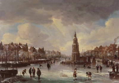 Town on a Frozen River by Aert van der Neer