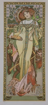 廃盤品未開封　アルフォンス・ミュシャ　4季(1900)　2040ｐ The Four Seasons: Autumn by Alphonse Mucha: Fine art print