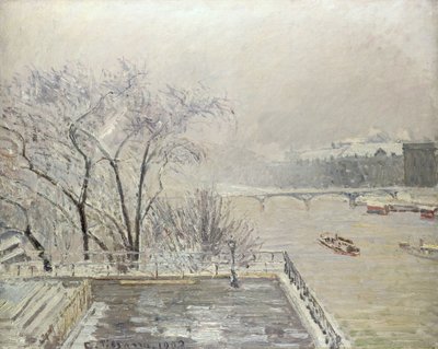 The Louvre Under Snow by Camille Jacob Pissarro