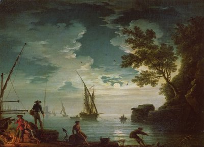 Seascape, Moonlight, 1772  by Claude Joseph Vernet