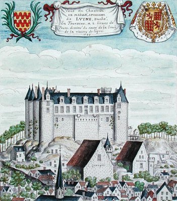View of the Chateau de Maille in the Tourraine by French School