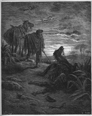 Les Deux Mules The Two Mules from Fables by Jean de La Fontaine Lafontaine 1621 95 engraving after Gustave Dore 1832 83 Private