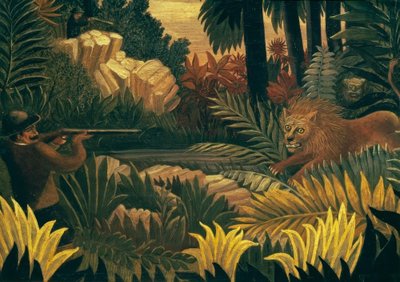 The lion hunt by Henri Rousseau: Buy fine art print