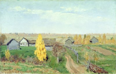 Golden Autumn in the Village, 1889  by Isaak Ilyich Levitan