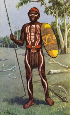 ABORIGINALS OF AUSTRALIA アボリジニー Australian Aboriginal by J. Macfarlane: Buy fine art print
