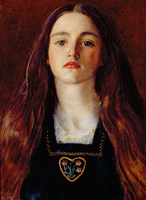 Portrait of a Girl, 1857 (oil on paper laid over panel) by John Everett Millais