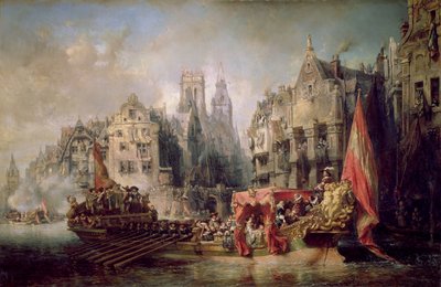 The Arrival of Fernando Alvarez de Toledo, Duke of Alba (1508-82) at Rotterdam in 1567, 1844 by Eugene Isabey